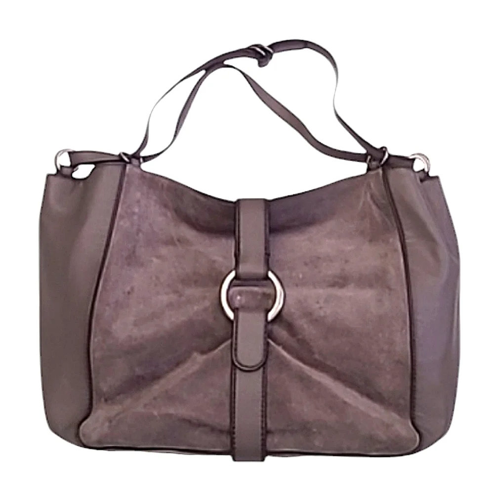 Michael Kors Quincy Hobo Bag Dark Caramel Shoulder Tote Suede Leather Logo NWOT